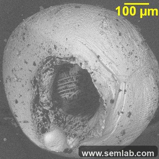 Large void at the ball to BGA pad interface in a solder joint