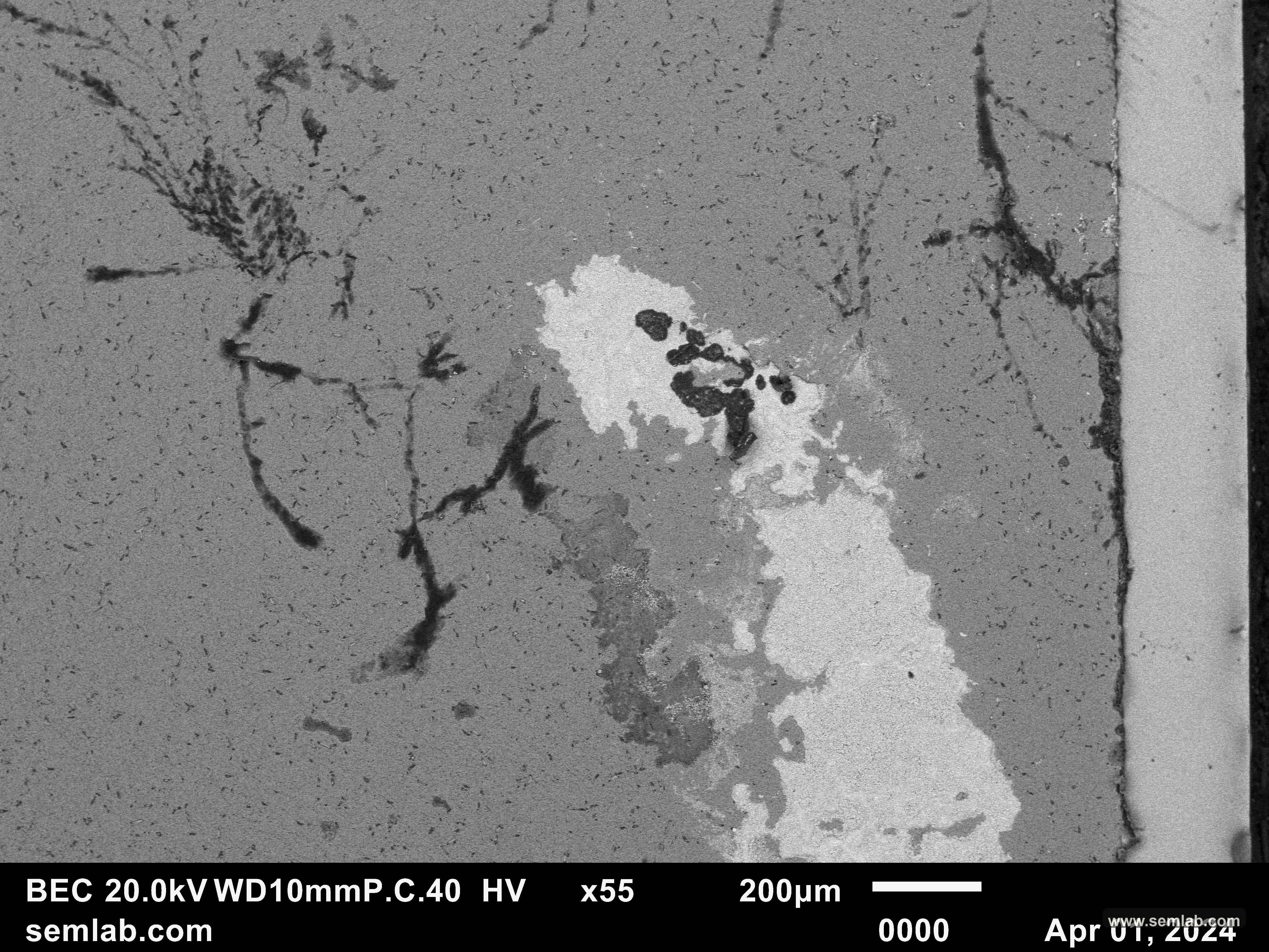 Localized primary electrical overstress damage within a diode structure