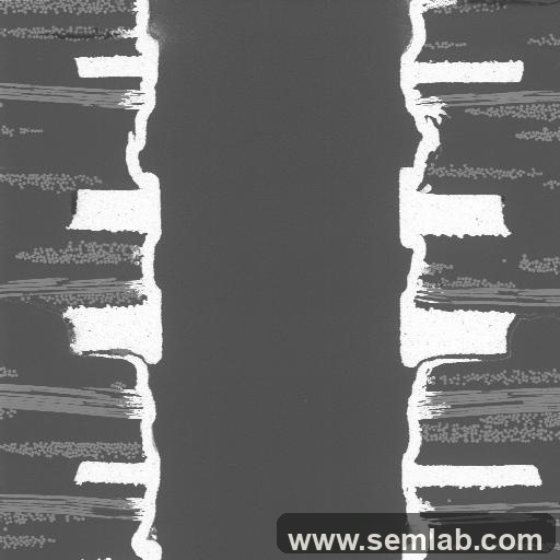 Circumferential barrel crack in an open via