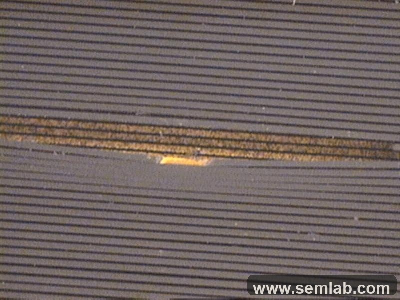 Visible bondline delamination region