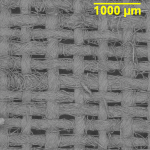 SEM image of low Quality cotton fabric.