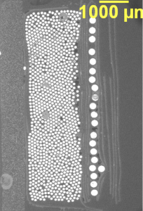 SEM image of transformer in cross section.