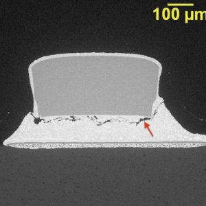 Thermal fatigue fracture of SN63 of J-lead solder joint